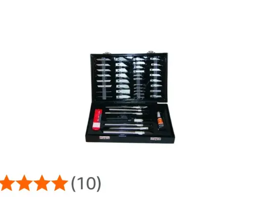 Modellierset mit vielen Klingen und Griffen für präzise Arbeiten. Dieses Modellierset ist perfekt für Bastler.